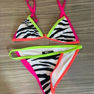 Beach Riot Neon Pink, Neon Green & Neon Orange Bikini Set